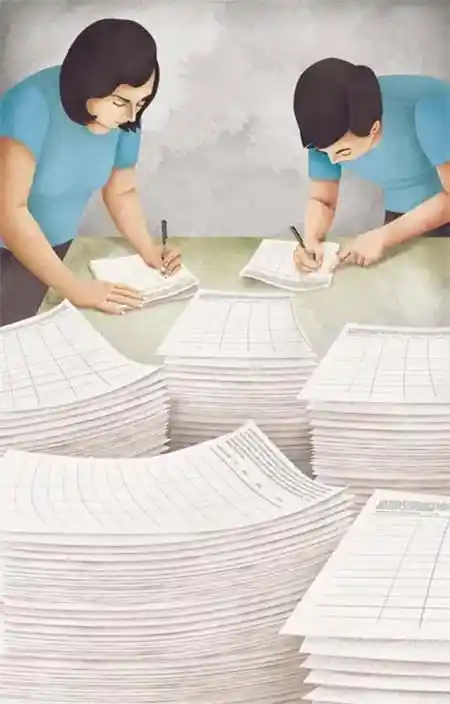 La jornada de un escrutador electoral